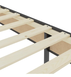 Sommier tapissier Gris foncé Tissu 140x200 cm