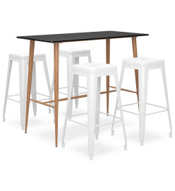 Ensemble de bar 5 pcs Noir et blanc