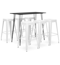 Ensemble de bar 7 pcs Noir et blanc