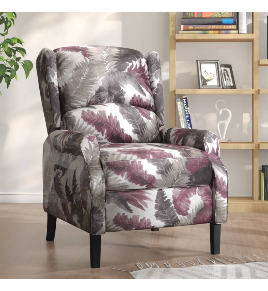 Fauteuil inclinable Motif à fleurs Tissu