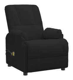 Fauteuil électrique de massage Noir Similicuir daim