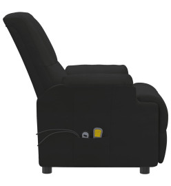 Fauteuil électrique de massage Noir Similicuir daim