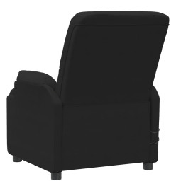 Fauteuil électrique de massage Noir Similicuir daim