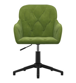 Chaise pivotante de bureau Vert clair Velours