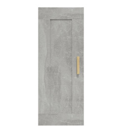 Armoire murale Gris béton 35x34x90 cm Bois d'ingénierie