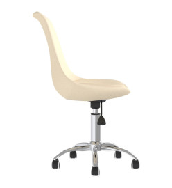 Chaise pivotante de salle à manger Crème Tissu