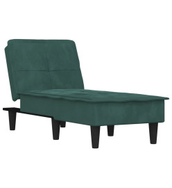 Chaise longue vert foncé velours