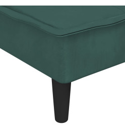 Chaise longue vert foncé velours