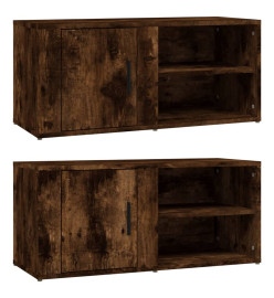 Meubles TV 2 pcs Chêne fumé 80x31,5x36 cm Bois d'ingénierie