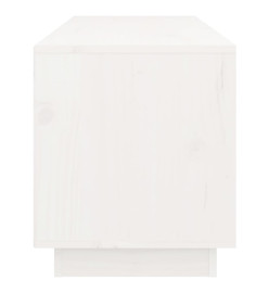 Meuble TV Blanc 105x34x40 cm Bois de pin massif