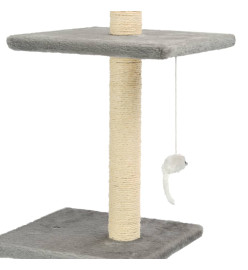 Arbre à chat avec griffoirs en sisal 260 cm Gris