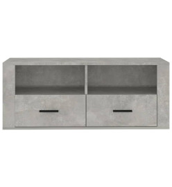 Meuble TV Gris béton 100x35x40 cm Bois d'ingénierie