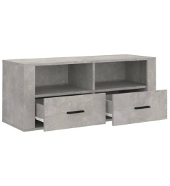 Meuble TV Gris béton 100x35x40 cm Bois d'ingénierie