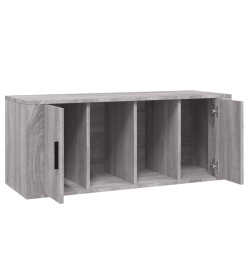 Meuble TV Sonoma gris 100x35x40 cm Bois d'ingénierie