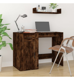 Bureau Chêne fumé 100x49x75 cm Bois d'ingénierie