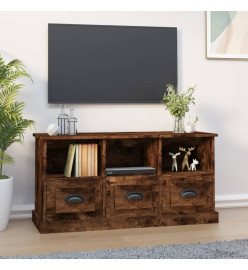 Meuble TV chêne fumé 100x35x50 cm bois d'ingénierie