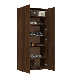 Armoire à chaussures Chêne marron 80x35,5x180cm Bois ingénierie