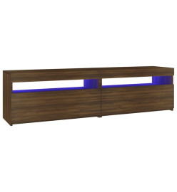 Meubles TV avec lumières LED 2 pcs Chêne marron 75x35x40 cm