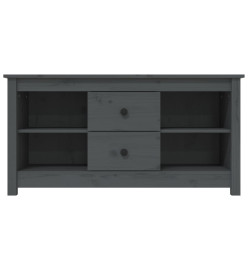 Meuble TV Gris 103x36,5x52 cm Bois de pin massif