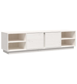 Meuble TV Blanc 156x40x40 cm Bois de pin massif