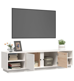 Meuble TV Blanc 156x40x40 cm Bois de pin massif