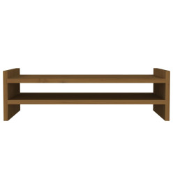 Support de moniteur Marron miel 50x27x15 cm Bois de pin solide