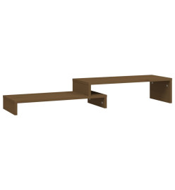 Support de moniteur Marron miel (52-101)x22x14 cm Bois de pin