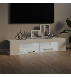 Meuble TV avec lumières LED blanc 135x39x30 cm