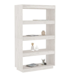 Bibliothèque/Séparateur de pièce Blanc 80x35x135 cm Pin massif