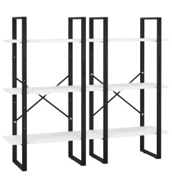 Étagère de rangement Blanc 60x30x210 cm Bois d'ingénierie