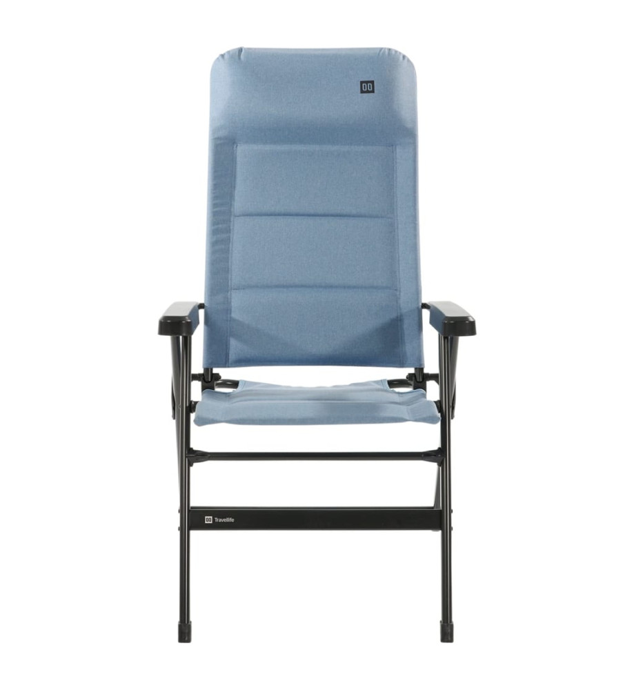 Travellife Chaise inclinable Lago Comfort ondulée bleu