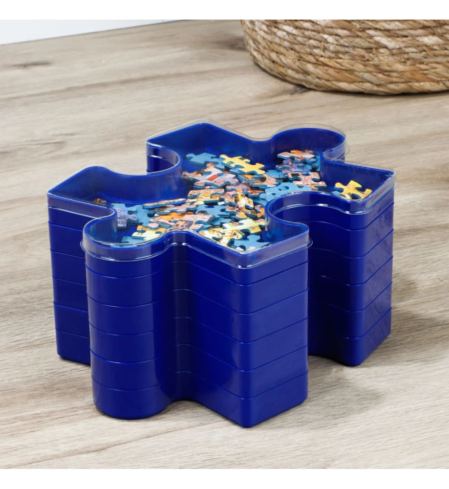 HI Plateau de tri de puzzle 21,5 cm bleu