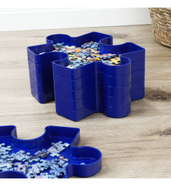 HI Plateau de tri de puzzle 21,5 cm bleu