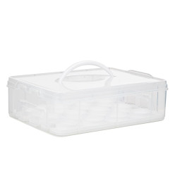 HI Boîte de rangement pour 12 petits gâteaux 6 L transparent