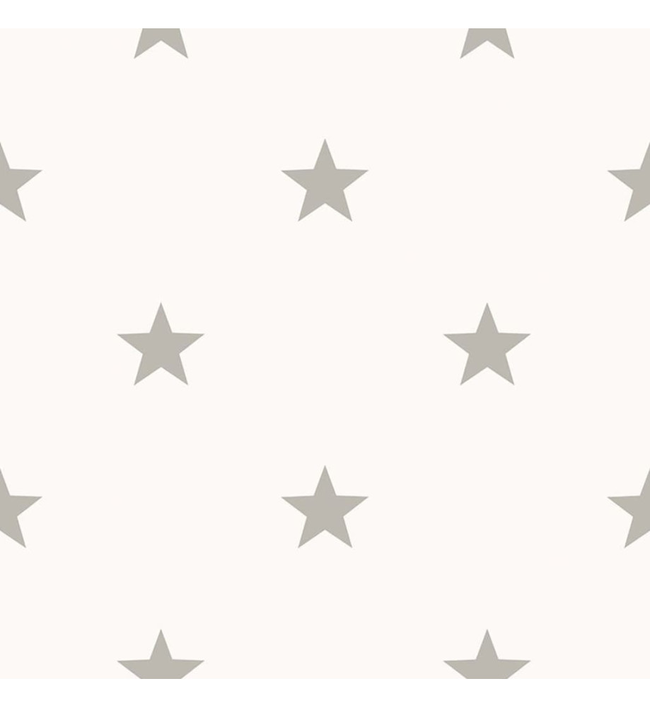 Noordwand Papier peint Friends&Coffee Little Stars Gris clair et blanc