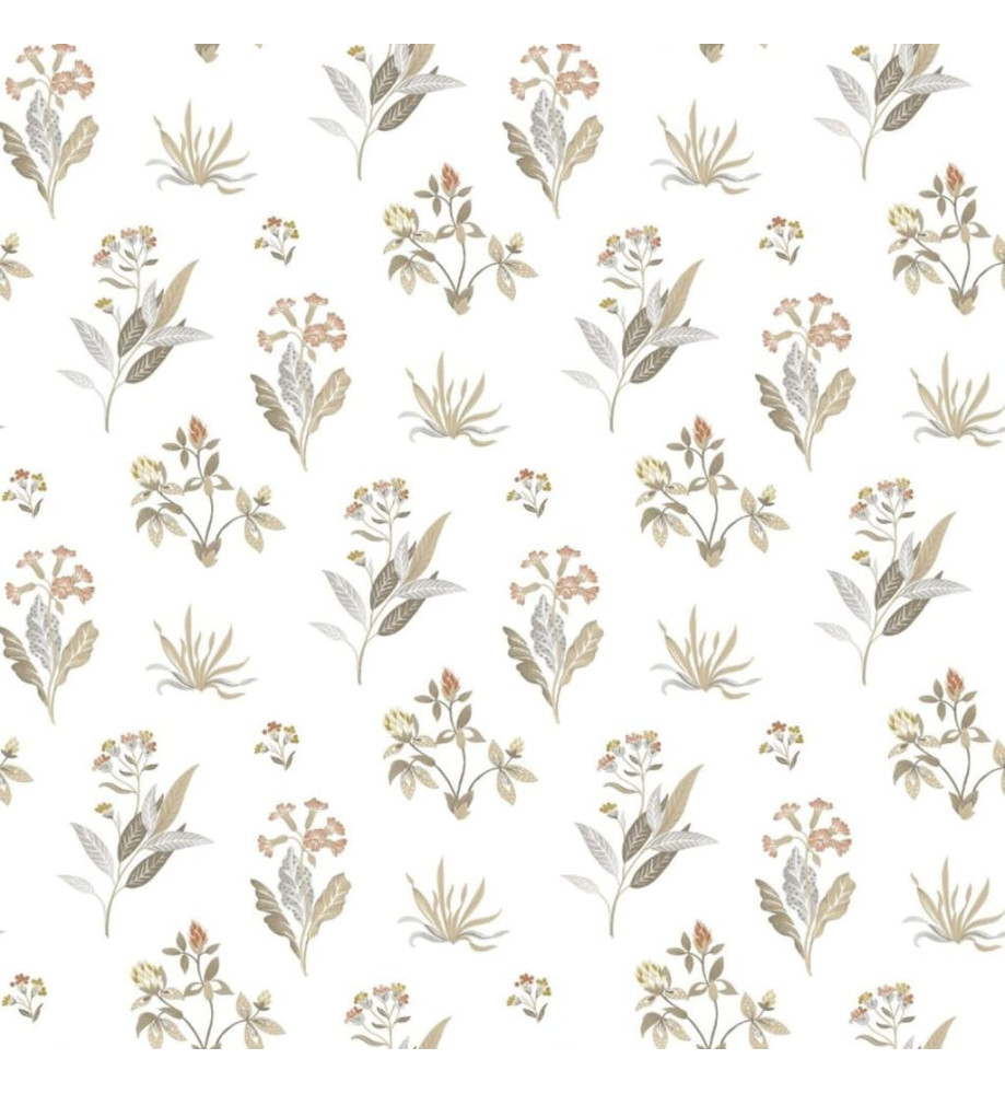 Noordwand Papier peint Blooming Garden 6 Flowers and Plants Blanc gris