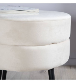 Venture Home Pouf Pot 40x40x40 cm Velours Noir et beige clair