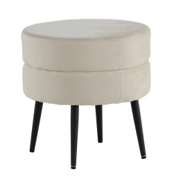 Venture Home Pouf Pot 40x40x40 cm Velours Noir et beige clair