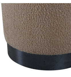 Venture Home Pouf Benji 35x35x42,5 cm Teddy Beige et noir