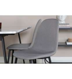 Venture Home Chaises à manger lot de 2 Polar polyester gris et noir