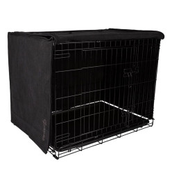 DISTRICT70 Couverture de cage pour chien Gris foncé M