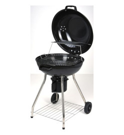 ProGarden Barbecue au charbon sur roues 56 cm Noir