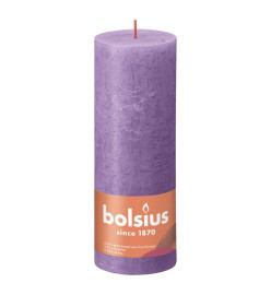 Bolsius Bougies pilier rustiques Shine 4 pcs 190x68 mm Violet vibrant