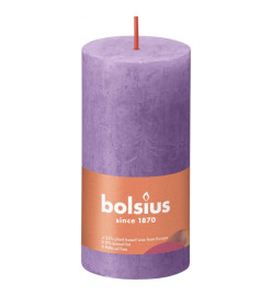 Bolsius Bougies pilier rustiques Shine 8 pcs 100x50 mm Violet vibrant