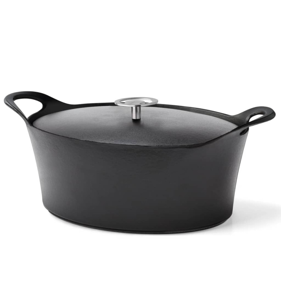 CUISINOX Casserole émaillée en fonte 3,9 L 29 cm ovale Noir