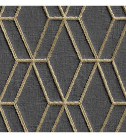 DUTCH WALLCOVERINGS Papier peint avec motif hexagonal Noir et doré