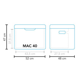 Mestic Glacière à absorption MAC-40 Noir 42 L