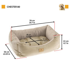 Ferplast Lit pour chien et chat Chester 80 Beige