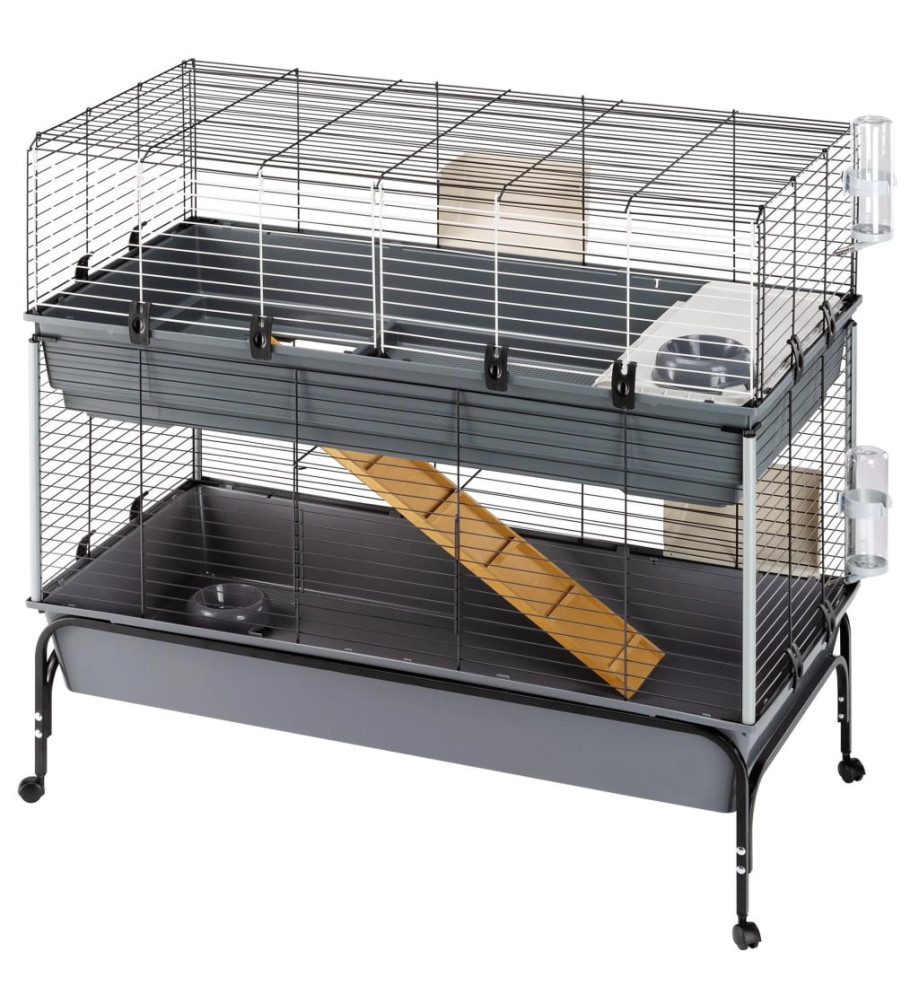 Ferplast Clapier Rabbit 120 Double avec support 118x58x117 cm Gris