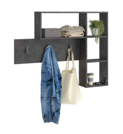 FMD Porte-manteau mural avec 4 compartiments ouverts Anthracite